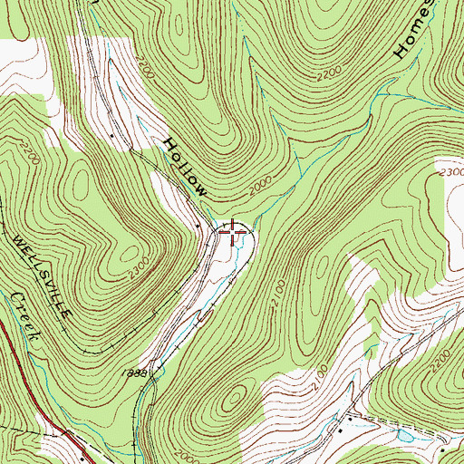 Topographic Map of Heath Hollow, PA