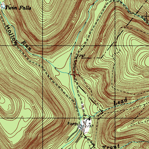 Topographic Map of Heberly Run, PA