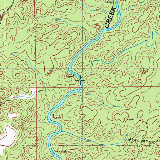 Topographic Map of Dunlap Creek, AL