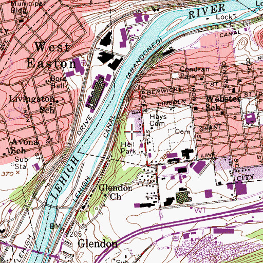 Topographic Map of Heil Park, PA