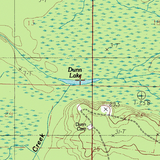 Topographic Map of Dunn Lake, AL