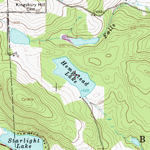 Topographic Map of Hempstead Lake, PA