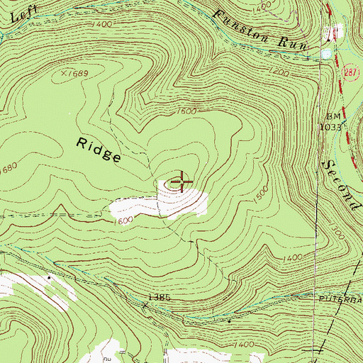 Topographic Map of Henson Ridge, PA