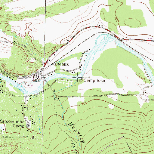 Topographic Map of Henstep Run, PA