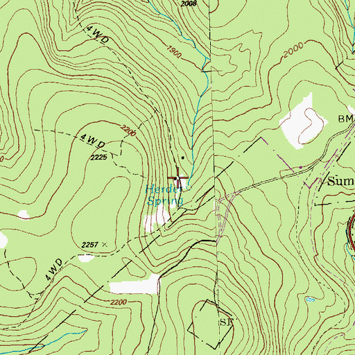 Topographic Map of Herder Spring, PA