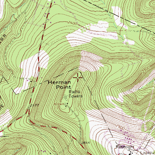 Topographic Map of Herman Point, PA