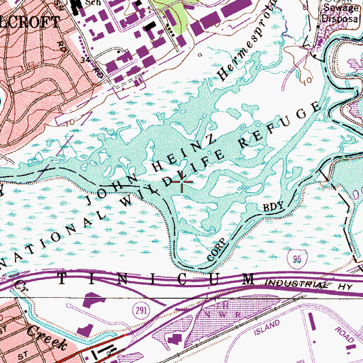 Topographic Map of Hermesprota Creek, PA