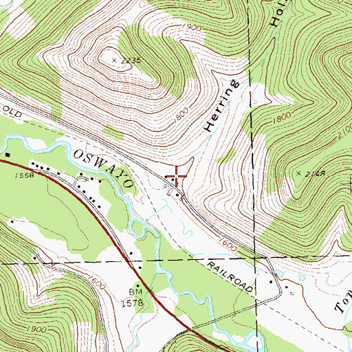 Topographic Map of Herring Hollow, PA