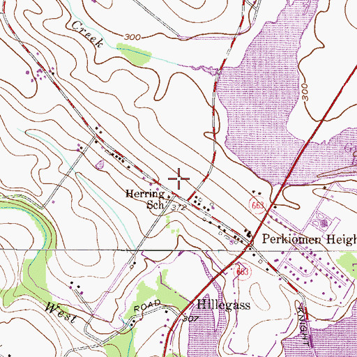 Topographic Map of Herring School, PA