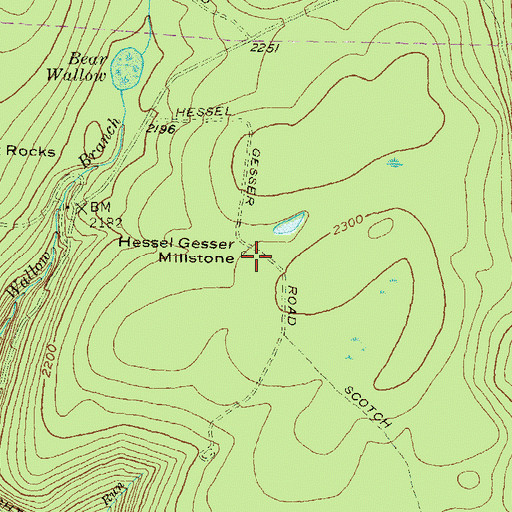 Topographic Map of Hessel Gesser Millstone, PA