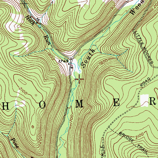 Topographic Map of Heth Run, PA