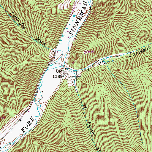 Topographic Map of Hi Foster Hollow, PA