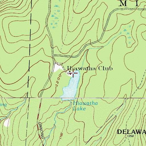 Topographic Map of Hiawatha Club, PA
