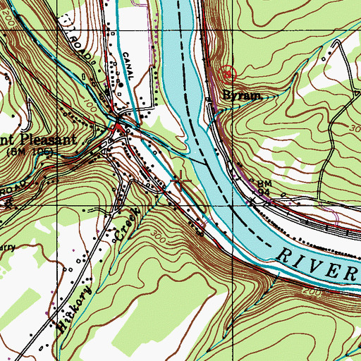 Topographic Map of Hickory Creek, PA