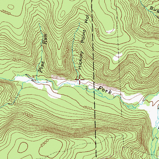 Topographic Map of Hickory Point Hollow, PA