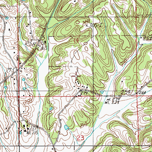 Topographic Map of Dutch Bend School, AL