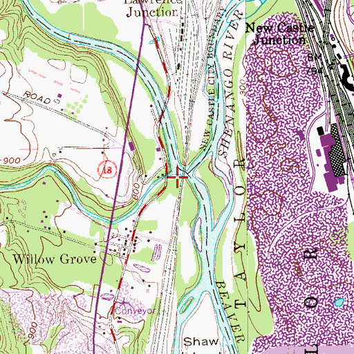 Topographic Map of Hickory Run, PA