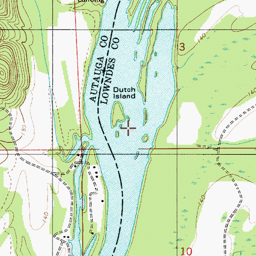 Topographic Map of Dutch Island, AL
