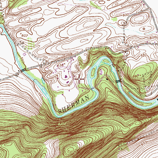 Topographic Map of Hidden Valley Boy Scout Camp, PA