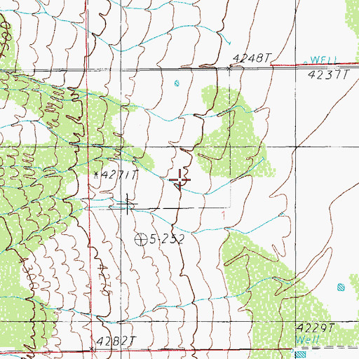 Topographic Map of Bee Canyon, AZ