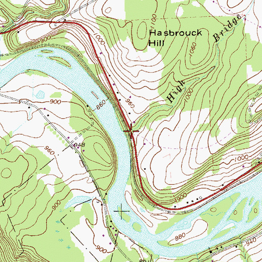 Topographic Map of High Bridge Creek, PA