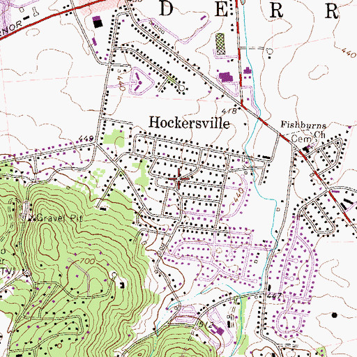 Topographic Map of Hockersville, PA
