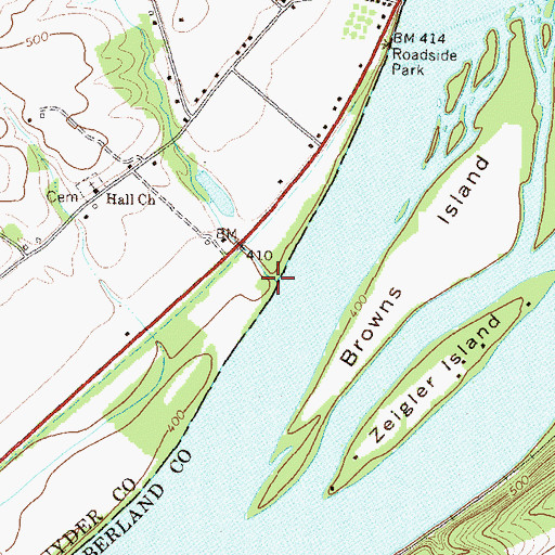 Topographic Map of Hoffer Creek, PA