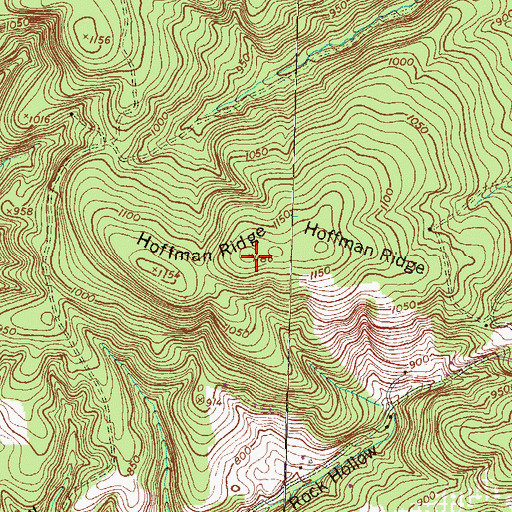 Topographic Map of Hoffman Ridge, PA