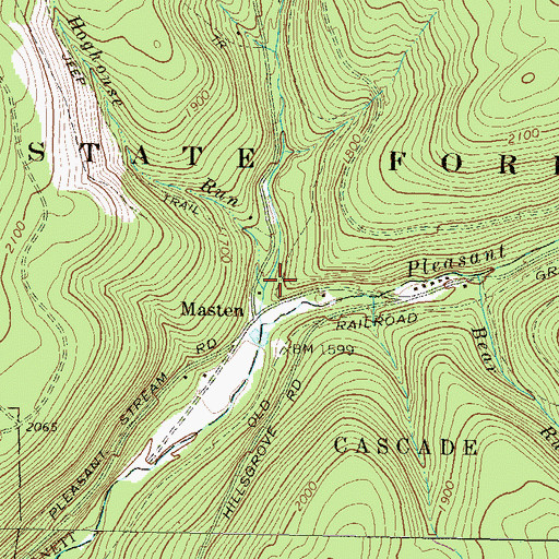 Topographic Map of Hoghouse Run, PA