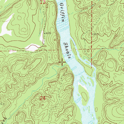 Topographic Map of Eagle Creek, AL