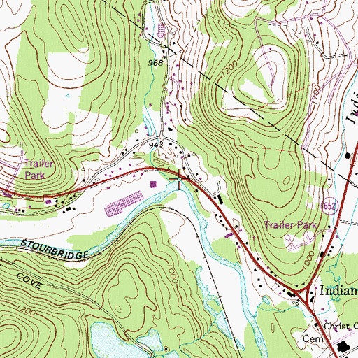 Topographic Map of Holbert Creek, PA
