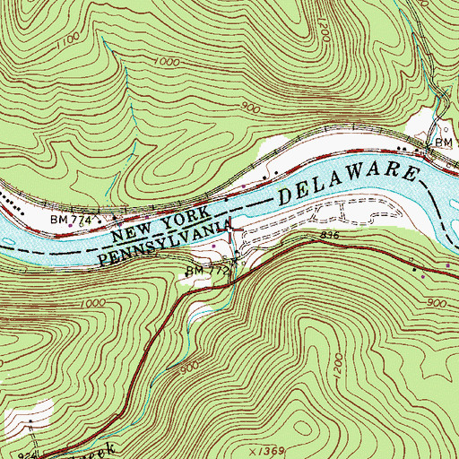 Topographic Map of Hollister Creek, PA