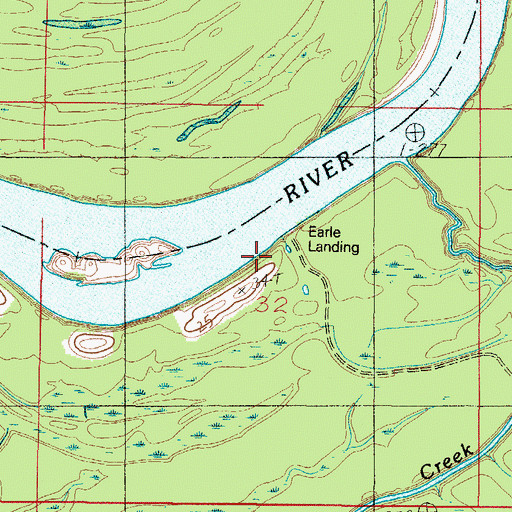 Topographic Map of Earle Landing, AL
