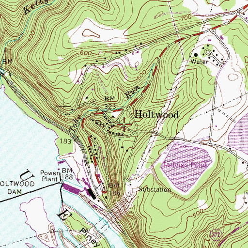 Topographic Map of Holtwood, PA