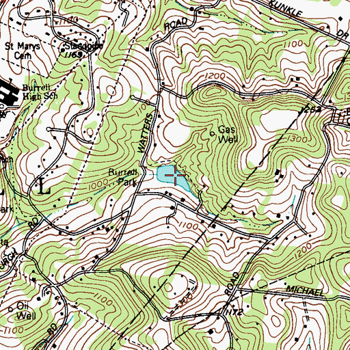 Topographic Map of Holtzhauer Lake, PA