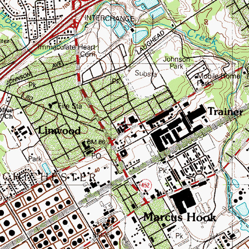 Topographic Map of Holy Saviour School, PA