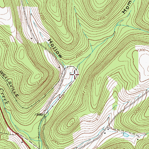 Topographic Map of Homestead Hollow, PA