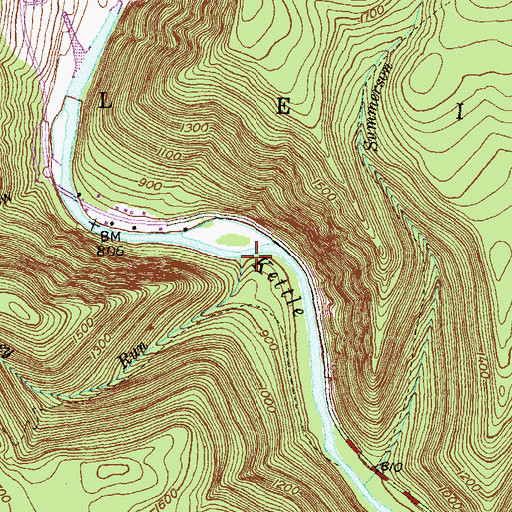 Topographic Map of Honey Run, PA