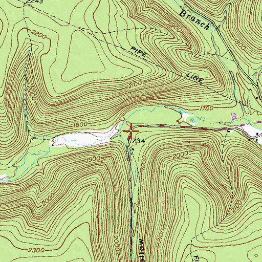 Topographic Map of Hopper House Hollow, PA