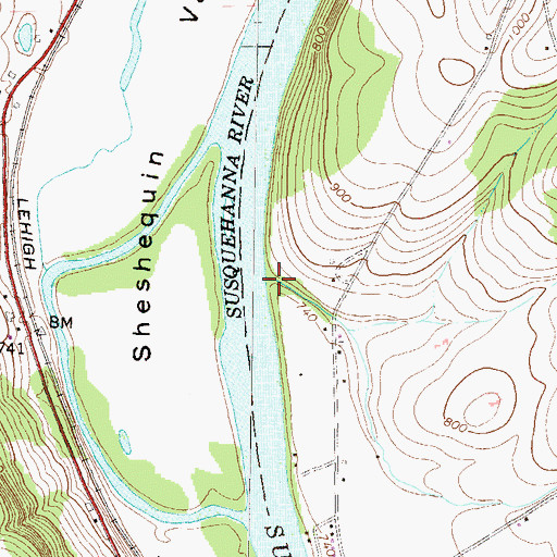 Topographic Map of Horn Brook, PA