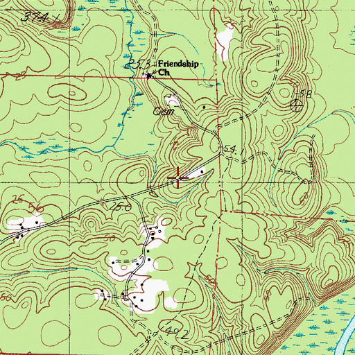 Topographic Map of East Calvert School, AL