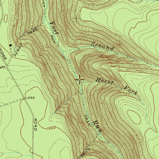 Topographic Map of Horse Fork, PA