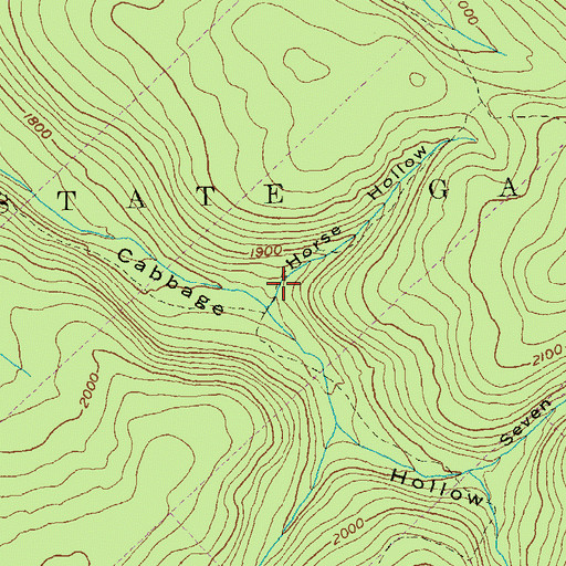 Topographic Map of Horse Hollow, PA