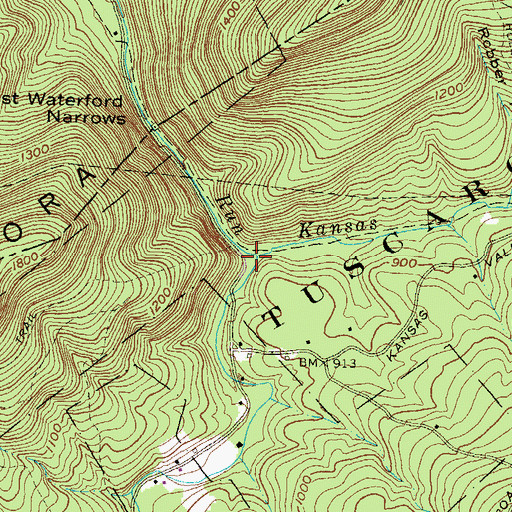 Topographic Map of Horse Valley, PA
