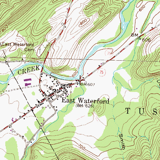 Topographic Map of Horse Valley Run, PA