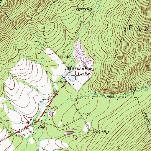 Topographic Map of Horseshoe Lake, PA