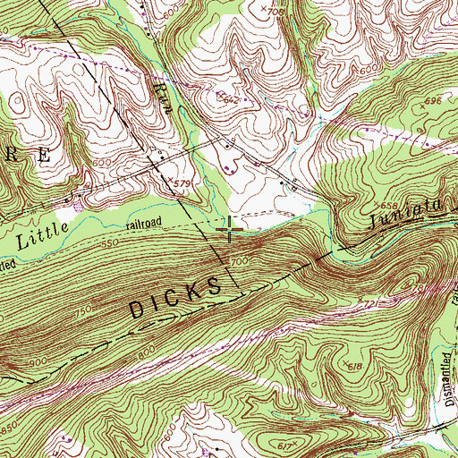Topographic Map of Horting Run, PA
