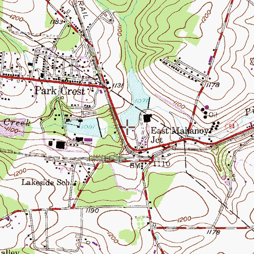 Topographic Map of Hosensock Creek, PA