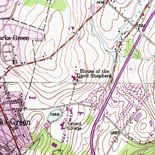 Topographic Map of House of the Good Shepherd, PA