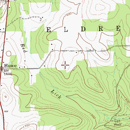 Topographic Map of Howe, PA